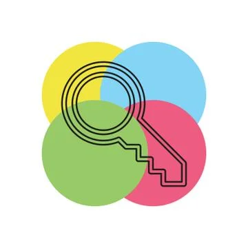 Key icon - vector key symbol. protection Stock Illustration