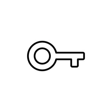Key icon vector. Key vector icon. Key symbol Stock Illustration