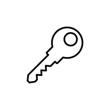 Key icon vector. Key vector icon. Key symbol Illustrazione stock