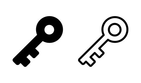 Key icon vector. security and lock. key logo 库存插图
