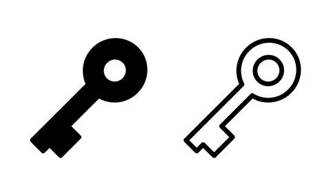 Key icon vector. security and lock. key logo Stock Illustration