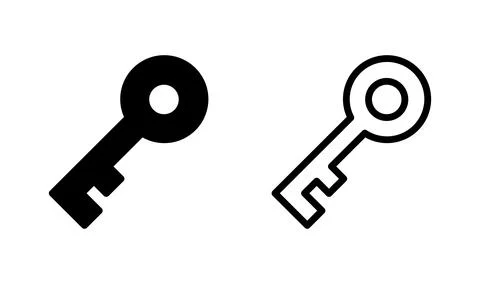 Key icon vector. security and lock. key logo 库存插图