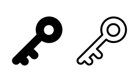 Key icon vector. security and lock. key logo Stock Illustration