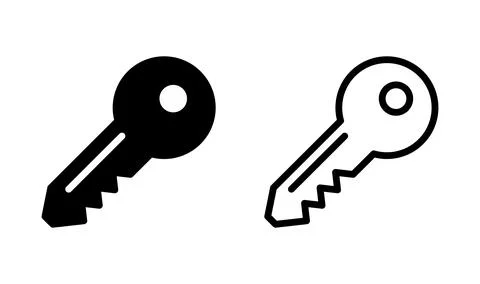 Key icon vector. security and lock. key logo Stock-Illustration