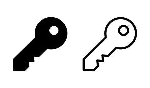 Key icon vector. security and lock. key logo Illustrazione stock