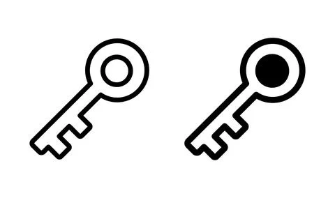 Key icon vector. security and lock. key logo Stock Illustration