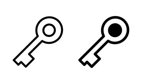 Key icon vector. security and lock. key logo Stock Illustration