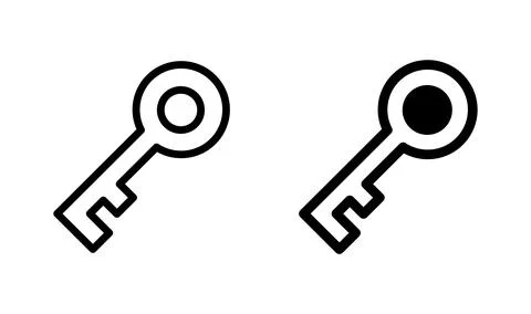 Key icon vector. security and lock. key logo Stock Illustration