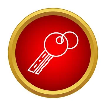 Key icon visualizing access security and protection Illustrazione stock