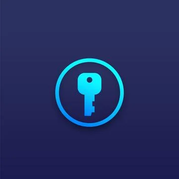 Key icon for web and apps Stock Illustration