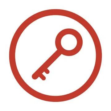 Key icon on white background. Stock Illustration
