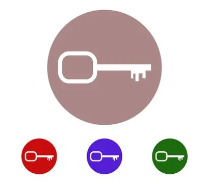 Key icon on white background Stock Illustration