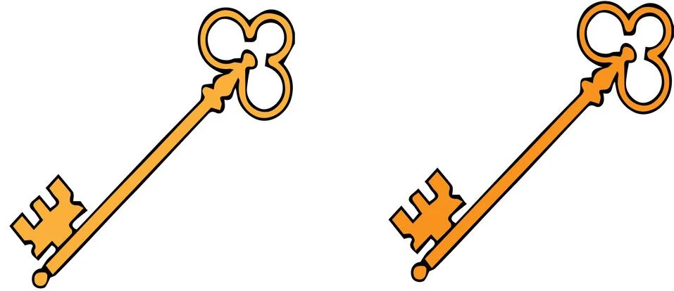 Key icon on white background Stockillustratie