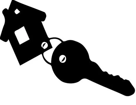 Key icon on white background 库存插图