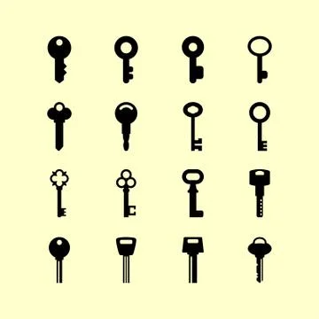 Key icons Stock Illustration