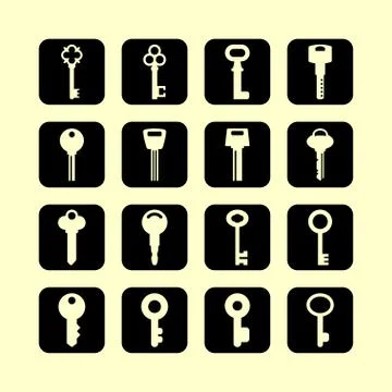 Key icons Stock Illustration