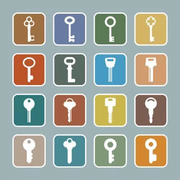 Key icons Stock Illustration