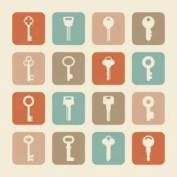 Key icons Stock Illustration