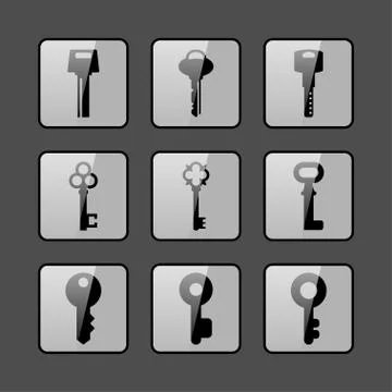 Key icons Stock Illustration