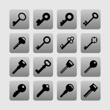 Key icons Stock Illustration