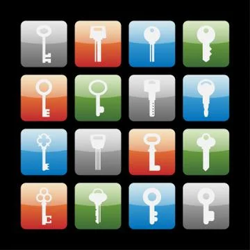 Key icons Stock Illustration