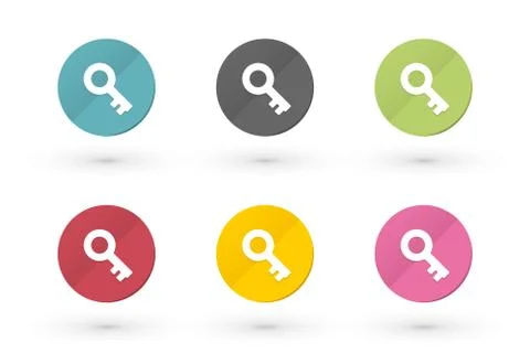 Key icons in multiple colors Stock-Illustration