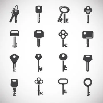 Key icons set on background for graphic and web design. Creative illustration Stock Illustration