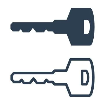 Key icons on white background. Stock Illustration