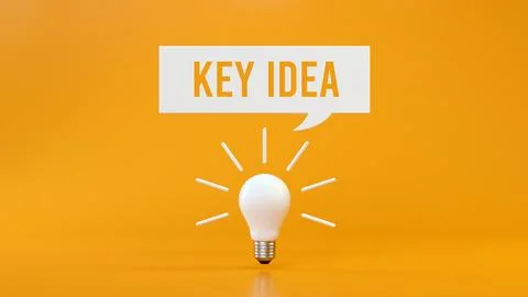 Key idea bulb Stock Illustration
