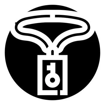 Key identification badge access control security icon Stock Illustration