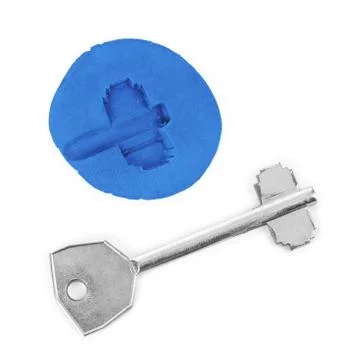 Key impression - security concept Stock Photos