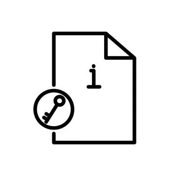 Key information icon design in filled and outlined style Stock Illustration