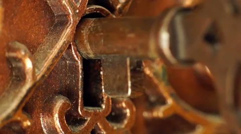 The Key is Inserted into the Keyhole Stock-Footage 46325727