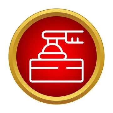 Key inserting into slot icon line art Ilustración de archivo