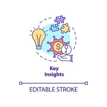 Key insights concept icon Stock-Illustration