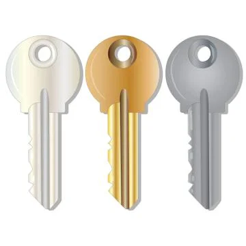 Key isolated illustration set Stock Illustration