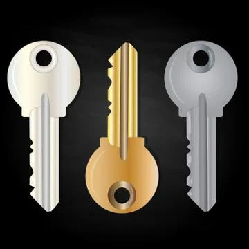 Key isolated illustration set Stock Illustration