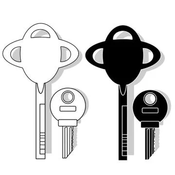 Key isolated illustration set Stock Illustration