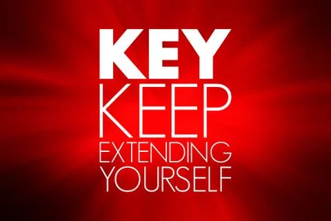 KEY - Keep Educating Yourself acronym, education concept background Stock Illustration