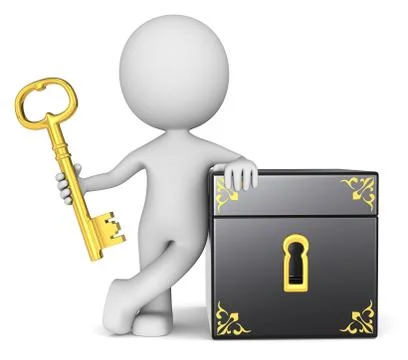 The key keeper. Stock Illustration