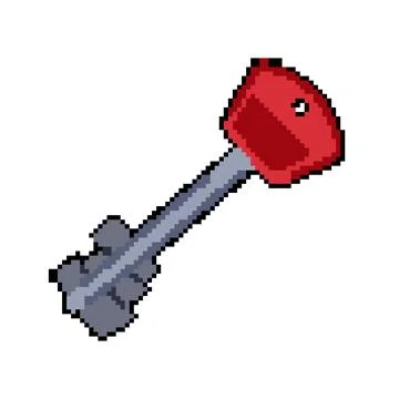 Key key pixel art vector illustration Stock Illustration