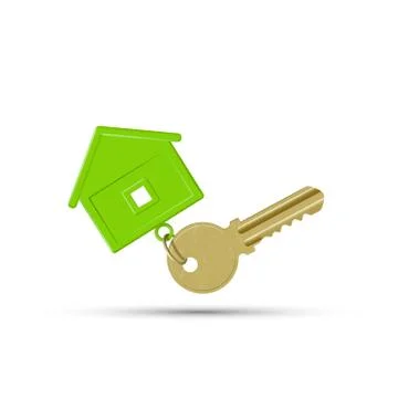Key with keychain Stock Illustration