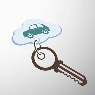 Key with keychain. Stock-Illustration