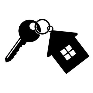 Key with a keychain Stock Illustration