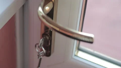 Key in keyhole Stock Footage 40484805