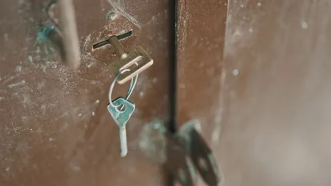 Key in the keyhole Stock Footage 78497794