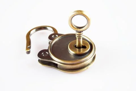 Key in the keyhole Stock Photos