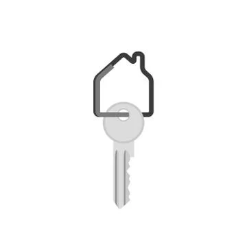 Key with keyring Stock Illustration