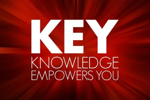 KEY - Knowledge Empowers You acronym, business concept background Stock Illustration