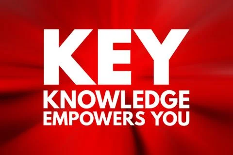 KEY - Knowledge Empowers You acronym, business concept background Stock Illustration